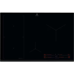 Plita incorporabila Electrolux EIS87453, Inductie, 4 zone de gatit, SenseBoil, SenseFry, Bridge, PowerBoost, Hob2Hood, 80 cm, Negru