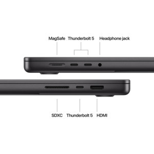 Apple 16.2'' MacBook Pro 16 Liquid Retina XDR, Apple M4 Max chip (16-core CPU), 48GB, 2TB SSD, Apple M4 Max 40-core GPU, macOS, Space Black, INT keyboard, 2024