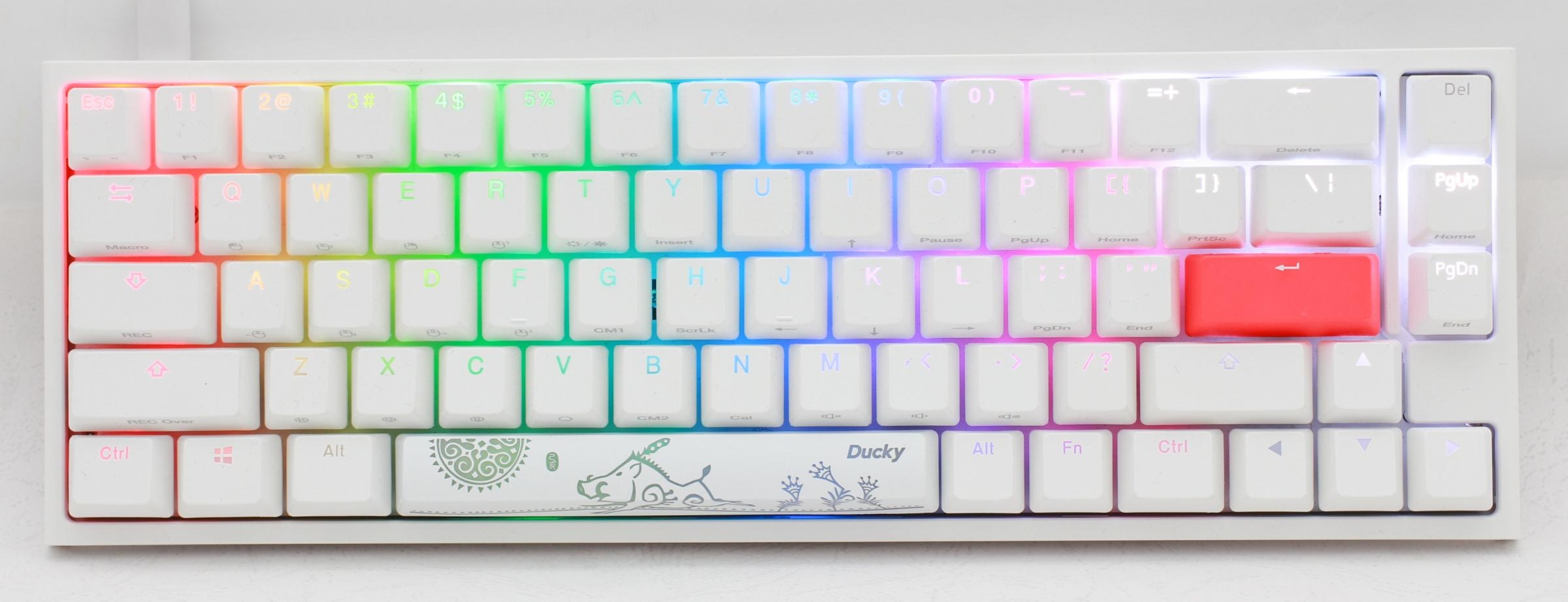 Tastatura Gaming Ducky One 2 SF Pure White RGB Cherry MX Speed Silver Mecanica