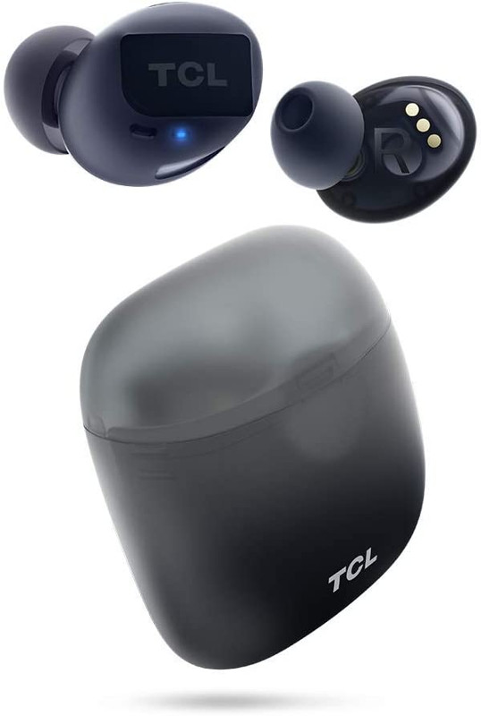 Casca bluetooth TCL SOCL500TWS Phantom Black, Bluetooth 5.0, autonomie 33 de ore, protectie apa/transpiratie IPX4, incarcare rapida 15 min pentru o ora de utilizare si incarcare wireless, USB C