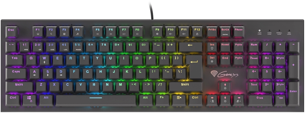 Tastatura Gaming Genesis Thor 300 RGB Mecanica Brown Switch