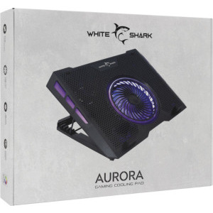 White Shark AURORA, max. 17.3 inch, black, ventilatoare 5, iluminare LED