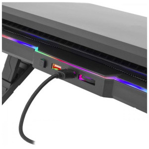 White Shark GLACIER, max. 17.3 inch, black, ventilator 170 mm, Rainbow LED