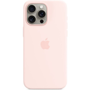 Apple Protectie pentru spate, material silicon pentru iPhone 15 Pro Max, culoare Light Pink