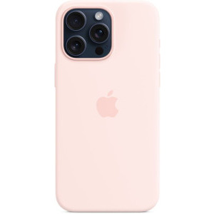 Apple Protectie pentru spate, material silicon pentru iPhone 15 Pro Max, culoare Light Pink