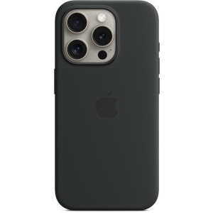 Apple Protectie pentru spate, material silicon pentru iPhone 15 Pro, culoare Black