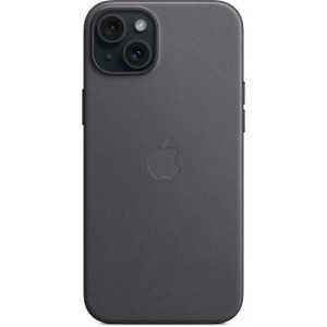 Apple Protectie pentru spate, material FineWoven, cu MagSafe pentru iPhone 15 Plus, culoare Black