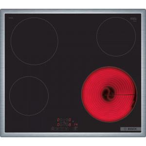 Bosch PKE645BB2E, Vitroceramica, 4 zone de gatit, TouchSelect, ReStart, Temporizator, HighSpeed, 60 cm, Negru