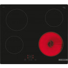 Plita incorporabila Bosch PKE611BA2E, Vitroceramica, 4 zone de gatit, TouchSelect, ReStart, HighSpeed, 60 cm, Negru