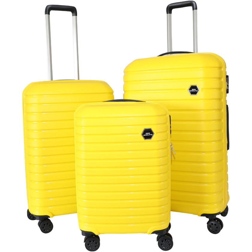 Troler Kring Set 3 trolere VANILLE, 55/65/75cm, galben
