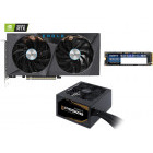 GIGABYTE GeForce RTX 3060 Ti EAGLE OC LHR 8GB GDDR6 256-bit + GIGABYTE M30 512GB PCI Express 3.0 x4 M.2 2280 + GIGABYTE P650B, 80+ Bronze, 650W