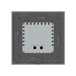 Livolo Lampa de veghe LED cu rama din sticla, Senzor miscare incorporat, Gri