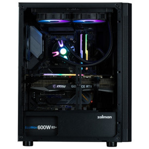 GAMEMAX Icon Mesh Micro-ATX ARGB - Custodia Da Gioco Per PC, 4 Ventole Argb Pannello Laterale In Vetro Temperato Colore Nero