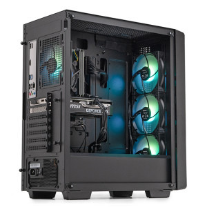 Gaming BALAUR Epic HyperPlus, Intel i5-12400F 2.5GHz, 32GB DDR5, 1TB SSD, RTX 4060 8GB GDDR6, Iluminare RGB