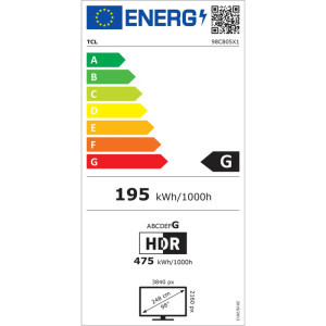 TCL Smart TV QLED Mini LED 98C805 Seria C805 248cm gri-negru 4K UHD HDR