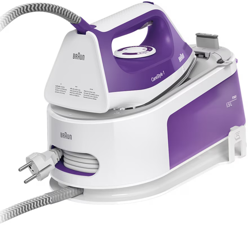 Braun Statie de calcat CareStyle 1 IS1014PU, 2200W, 120g/min, Alb/Violet