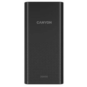 Canyon PB-2001, 20.000 mAh, 2x USB, Black, Tehnologie Smart IC