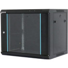 DATEUP MP.6609.9001 9U, Wall mount, 600 x 600, Glass door, Black