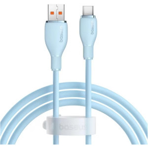 Cablu de date / adaptor Baseus Pudding, USB Male la USB-C Male, 100 W, 1.2 m, Blue