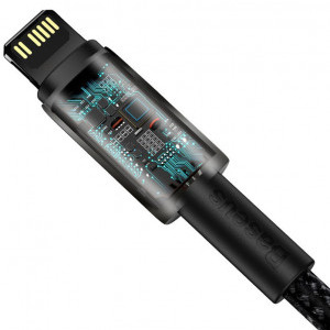 Baseus Tungsten Gold, CATLWJ-A01, USB-C Male la Lightning Male, 2 m, Black