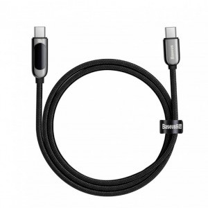 Baseus Display, CATSK-B01, USB-C Male la USB-C Male, 1 m, Black, amperaj maxim suportat 5A