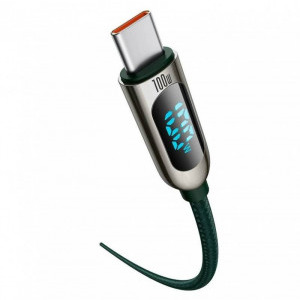 Baseus Display, CATSK-B06, USB-C Male la USB-C Male, 1 m, Green, amperaj maxim suportat 5A