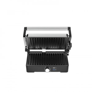 AENO Gratar electric EG2, 2000W, Deschidere 180°, Negru/Argintiu