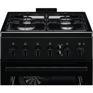 Electrolux LKG504022K, Gaz, 4 arzatoare, Aprindere integrata, Sistem de siguranta, Autocuratare catalitica, Grill electric, 50 cm, Negru