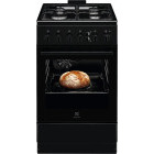 Aragaz Electrolux LKG504022K, Gaz, 4 arzatoare, Aprindere integrata, Sistem de siguranta, Autocuratare catalitica, Grill electric, 50 cm, Negru