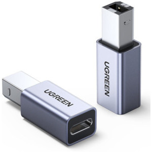 Ugreen 1x USB tip B Male - 1x USB-C Female, Argintiu