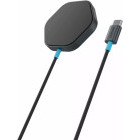 Incarcator wireless Canyon Wireless Charging Pad HEXAGON 110, 15W Qi2, Magnetic Fast Charging, Dark Grey/Blue