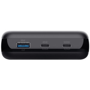Trust Laro, 20000 mAh, 1x USB-A, 2x USB-C, 100W Power Delivery, Black, posibilitate incarcare laptop