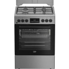 Aragaz Beko FBSM62320TXD, Mixt, 4 arzatoare, Sistem de siguranta, Aprindere integrata, SteamShine Cleaning, Grill, 60 cm, Inox