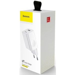 Baseus CCALL-BX02, 1x USB, Quick Charge 3.0, 24W, White