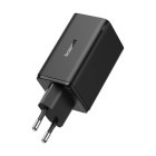 Incarcator retea Baseus GaN6 Pro, 2x USB-C, 2x USB, Quick Charge 65W, Black + cablu USB-C