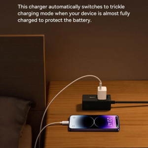 Baseus Quick Charge 30W, 1x USB-C, Black + cablu USB-C