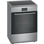 Aragaz Bosch HKR39C250, Electric, 4 zone gatit, EcoClean Direct, 3D HotAir, Autocuratare hidrolitica, Timer, Grill, Clasa A, 60 cm, Inox