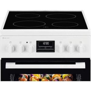 Electrolux LKR540267W, Vitroceramica, 4 zone de gatit, Sistem de siguranta, Timer, Grill, BBQ, Clasa A, 50 cm, Alb