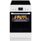 Aragaz Electrolux LKR540267W, Vitroceramica, 4 zone de gatit, Sistem de siguranta, Timer, Grill, BBQ, Clasa A, 50 cm, Alb