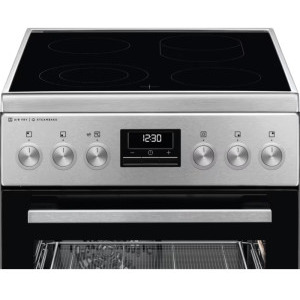 AEG CCB56490BM, Vitroceramica, 4 zone de gatit, SteamBake, Sistem de siguranta, Timer, Grill, AirFry, Clasa A, 50 cm, Inox