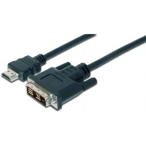 Assmann HDMI v1.3 Male - DVI-D Male, 2m, negru