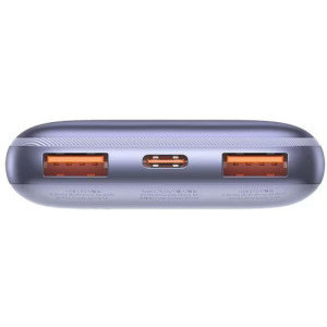 Baseus Bipow Pro 10000 mAh, 2x USB, 1x USB-C, 22.5W Purple cablu USB la USB-C inclus