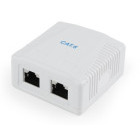 Accesoriu retea Gembird Priza dubla RJ45 pentru cablu FTP CAT6