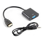 Adaptor Lanberg 1x HDMI Male - 1x VGA Female, Negru