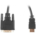 Cablu video Lanberg HDMI Male - DVI-D Dual Link Male, 1.8 m, Negru