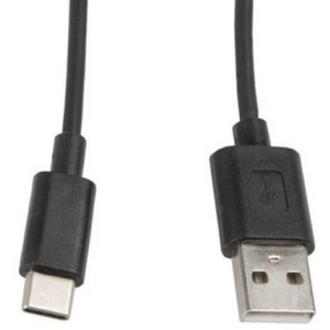 Cablu periferice Lanberg USB tip A 2.0 Male la USB-C 2.0 Male, 1 m, Negru