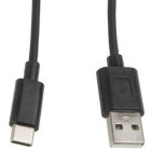 Cablu periferice Lanberg USB tip A 2.0 Male la USB-C 2.0 Male, 1 m, Negru