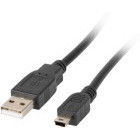 Cablu periferice Lanberg USB tip A 2.0 Male la micro USB 2.0 Male, 1.8 m, Negru
