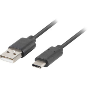 Cablu periferice Lanberg USB-C 2.0 Male la USB tip A 2.0 Male, QC 3.0, 1.8 m, Negru