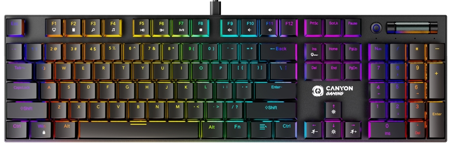 Tastatura Gaming Canyon GK-55 Cometstrike RGB MX Red Linear Switch Mecanica